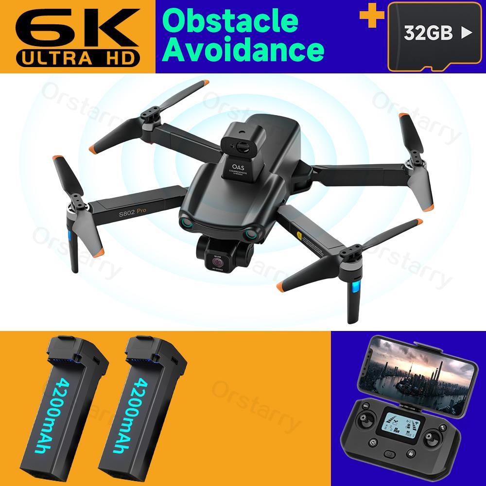 S802 / S802 Pro Drone - 4K HD Professional HD Camera Laser Obstacle Avoidance 3-Axis Gimbal 5G WiFi EIS FPV Dron RC Quadcopter Professional Camera Drone 5 S802 / S802 Pro Drone - 4K HD Professional HD Camera Laser Obstacle Avoidance 3-Axis Gimbal 5G WiFi EIS FPV Dron RC Quadcopter Professional Camera Drone - صورة S802 / S802 Pro Drone - 4K HD Professional HD Camera Laser Obstacle Avoidance 3-Axis Gimbal 5G WiFi EIS FPV Dron RC Quadcopter Professional Camera Drone - صورة 5