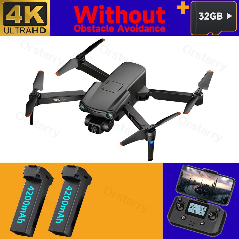 S802 / S802 Pro Drone - 4K HD Professional HD Camera Laser Obstacle Avoidance 3-Axis Gimbal 5G WiFi EIS FPV Dron RC Quadcopter Professional Camera Drone 4 S802 / S802 Pro Drone - 4K HD Professional HD Camera Laser Obstacle Avoidance 3-Axis Gimbal 5G WiFi EIS FPV Dron RC Quadcopter Professional Camera Drone - صورة S802 / S802 Pro Drone - 4K HD Professional HD Camera Laser Obstacle Avoidance 3-Axis Gimbal 5G WiFi EIS FPV Dron RC Quadcopter Professional Camera Drone - صورة 4