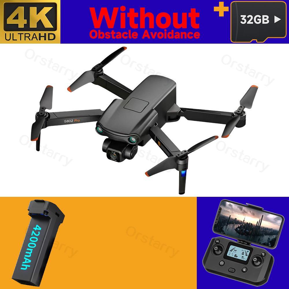 S802 / S802 Pro Drone - 4K HD Professional HD Camera Laser Obstacle Avoidance 3-Axis Gimbal 5G WiFi EIS FPV Dron RC Quadcopter Professional Camera Drone 3 S802 / S802 Pro Drone - 4K HD Professional HD Camera Laser Obstacle Avoidance 3-Axis Gimbal 5G WiFi EIS FPV Dron RC Quadcopter Professional Camera Drone - صورة S802 / S802 Pro Drone - 4K HD Professional HD Camera Laser Obstacle Avoidance 3-Axis Gimbal 5G WiFi EIS FPV Dron RC Quadcopter Professional Camera Drone - صورة 3