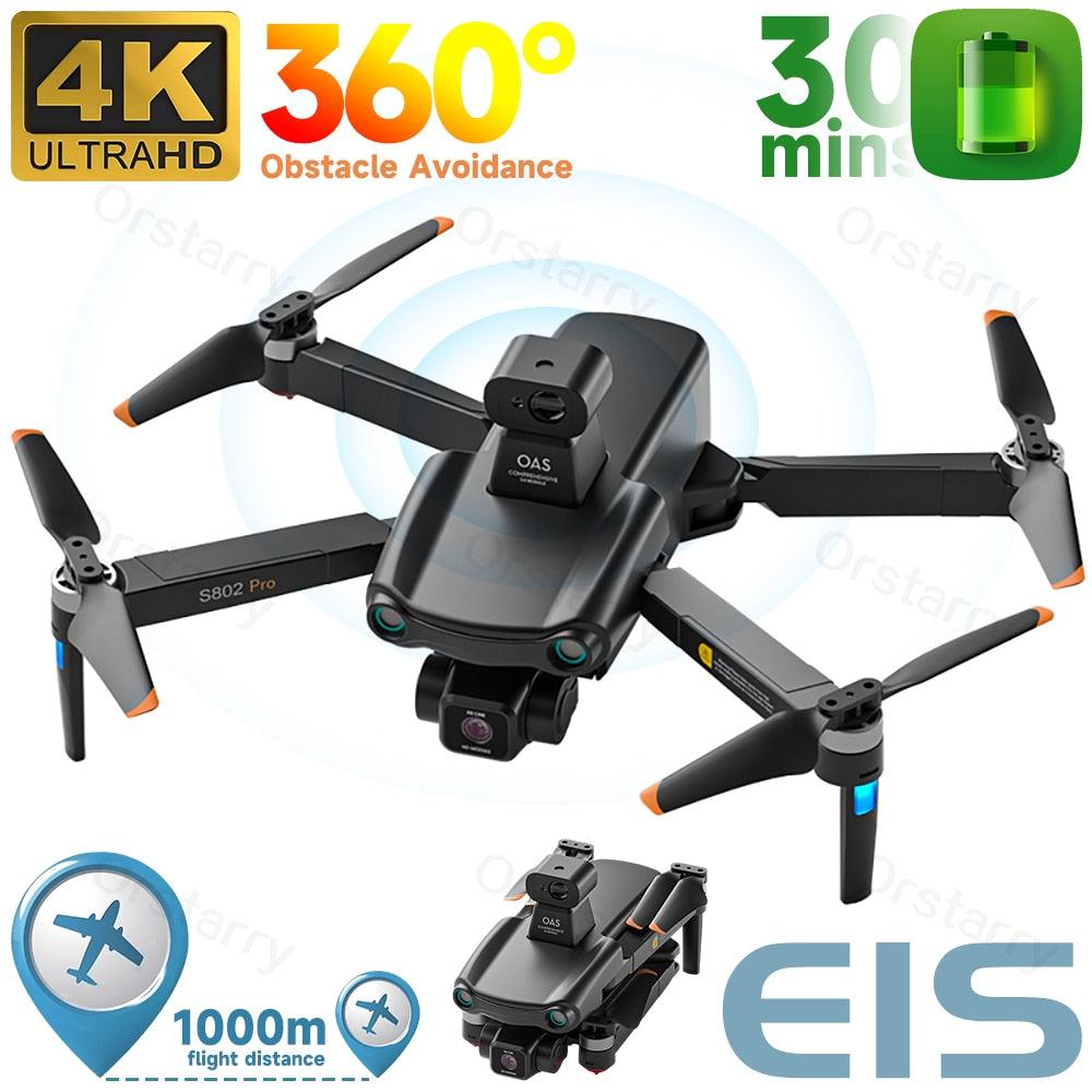 S802 / S802 Pro Drone - 4K HD Professional HD Camera Laser Obstacle Avoidance 3-Axis Gimbal 5G WiFi EIS FPV Dron RC Quadcopter Professional Camera Drone 2 S802 / S802 Pro Drone - 4K HD Professional HD Camera Laser Obstacle Avoidance 3-Axis Gimbal 5G WiFi EIS FPV Dron RC Quadcopter Professional Camera Drone - صورة S802 / S802 Pro Drone - 4K HD Professional HD Camera Laser Obstacle Avoidance 3-Axis Gimbal 5G WiFi EIS FPV Dron RC Quadcopter Professional Camera Drone - صورة 2