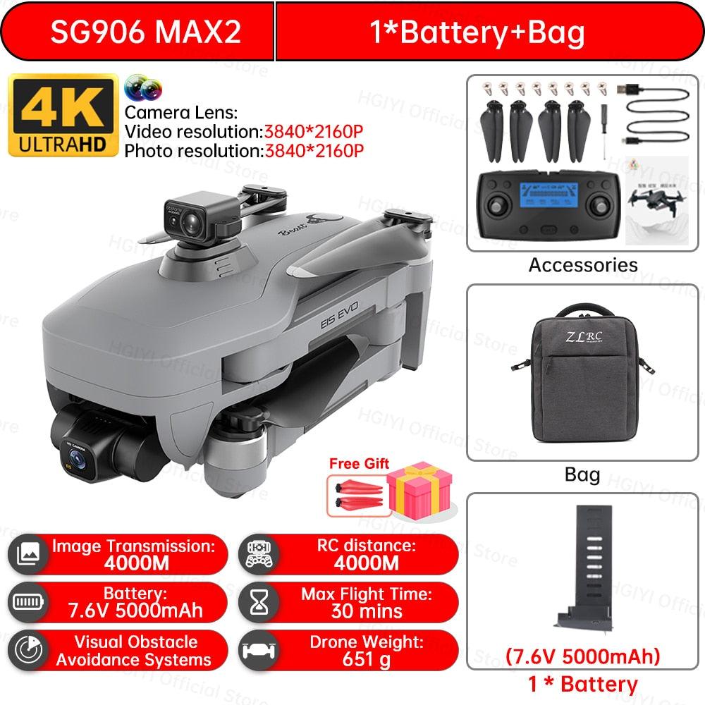 HGIYI SG906 MAX2 Drone - 5000mAH GPS 4K HD Professional Camera with 3-Axis Gimbal 360 Obstacle Avoidance 906 MAX Brushless Quadcopter Professional Camera Drone 25 HGIYI SG906 MAX2 Drone - 5000mAH GPS 4K HD Professional Camera with 3-Axis Gimbal 360 Obstacle Avoidance 906 MAX Brushless Quadcopter Professional Camera Drone - صورة HGIYI SG906 MAX2 Drone - 5000mAH GPS 4K HD Professional Camera with 3-Axis Gimbal 360 Obstacle Avoidance 906 MAX Brushless Quadcopter Professional Camera Drone - صورة 25