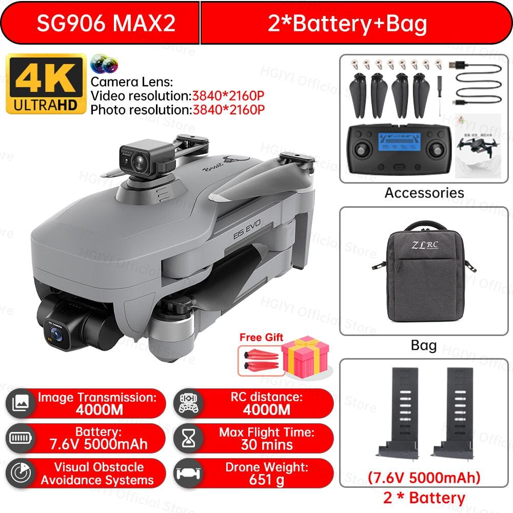 HGIYI SG906 MAX2 Drone - 5000mAH GPS 4K HD Professional Camera with 3-Axis Gimbal 360 Obstacle Avoidance 906 MAX Brushless Quadcopter Professional Camera Drone 24 HGIYI SG906 MAX2 Drone - 5000mAH GPS 4K HD Professional Camera with 3-Axis Gimbal 360 Obstacle Avoidance 906 MAX Brushless Quadcopter Professional Camera Drone - صورة HGIYI SG906 MAX2 Drone - 5000mAH GPS 4K HD Professional Camera with 3-Axis Gimbal 360 Obstacle Avoidance 906 MAX Brushless Quadcopter Professional Camera Drone - صورة 24