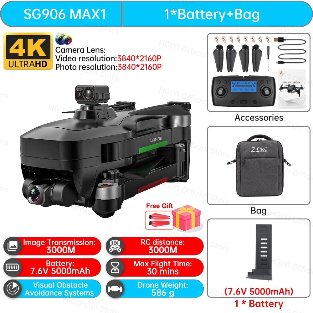 HGIYI SG906 MAX2 Drone - 5000mAH GPS 4K HD Professional Camera with 3-Axis Gimbal 360 Obstacle Avoidance 906 MAX Brushless Quadcopter Professional Camera Drone 23 HGIYI SG906 MAX2 Drone - 5000mAH GPS 4K HD Professional Camera with 3-Axis Gimbal 360 Obstacle Avoidance 906 MAX Brushless Quadcopter Professional Camera Drone - صورة HGIYI SG906 MAX2 Drone - 5000mAH GPS 4K HD Professional Camera with 3-Axis Gimbal 360 Obstacle Avoidance 906 MAX Brushless Quadcopter Professional Camera Drone - صورة 23