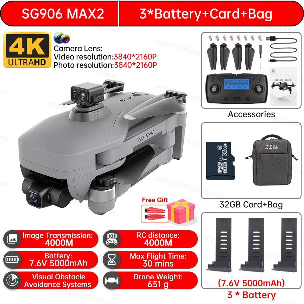HGIYI SG906 MAX2 Drone - 5000mAH GPS 4K HD Professional Camera with 3-Axis Gimbal 360 Obstacle Avoidance 906 MAX Brushless Quadcopter Professional Camera Drone 18 HGIYI SG906 MAX2 Drone - 5000mAH GPS 4K HD Professional Camera with 3-Axis Gimbal 360 Obstacle Avoidance 906 MAX Brushless Quadcopter Professional Camera Drone - صورة HGIYI SG906 MAX2 Drone - 5000mAH GPS 4K HD Professional Camera with 3-Axis Gimbal 360 Obstacle Avoidance 906 MAX Brushless Quadcopter Professional Camera Drone - صورة 18