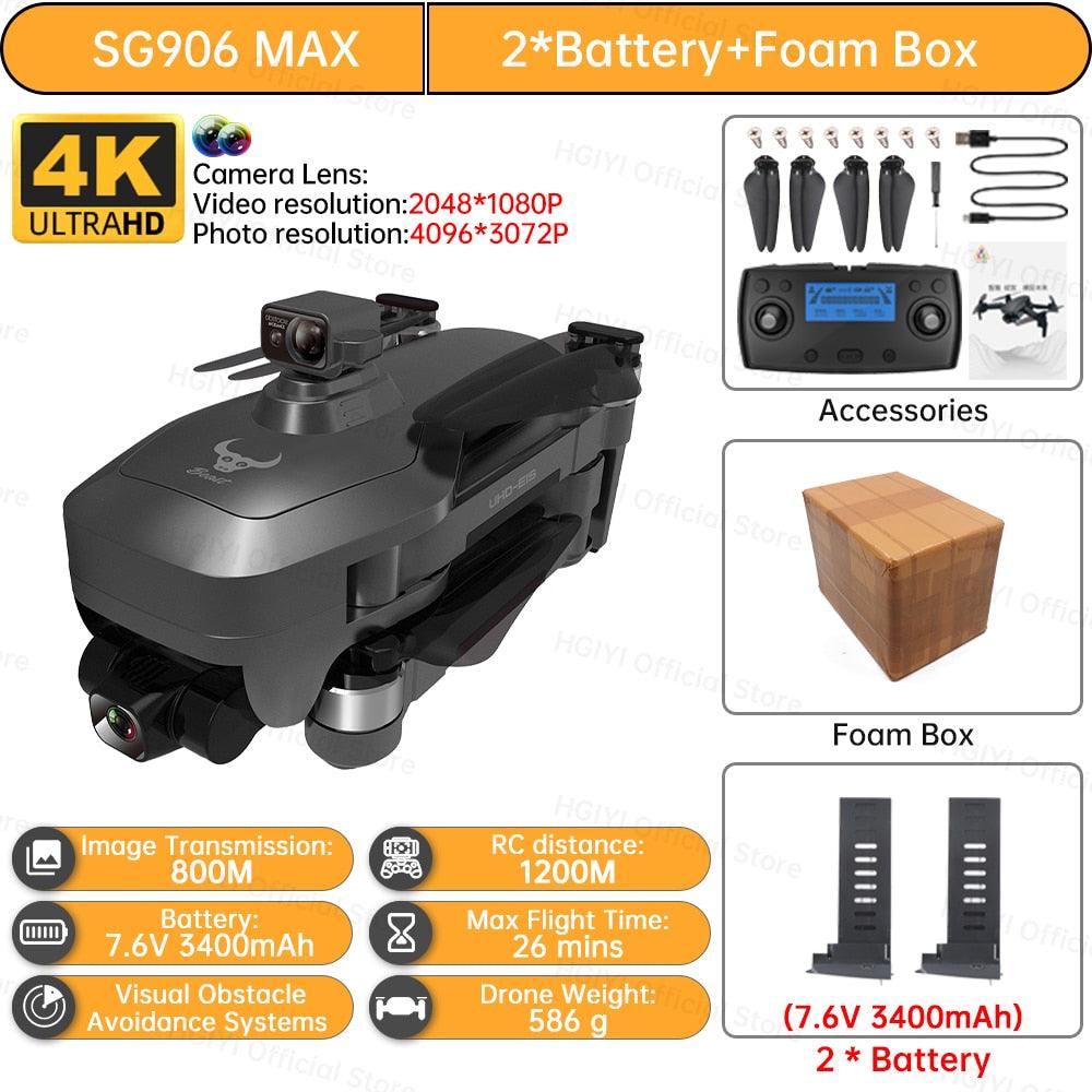 HGIYI SG906 MAX2 Drone - 5000mAH GPS 4K HD Professional Camera with 3-Axis Gimbal 360 Obstacle Avoidance 906 MAX Brushless Quadcopter Professional Camera Drone 17 HGIYI SG906 MAX2 Drone - 5000mAH GPS 4K HD Professional Camera with 3-Axis Gimbal 360 Obstacle Avoidance 906 MAX Brushless Quadcopter Professional Camera Drone - صورة HGIYI SG906 MAX2 Drone - 5000mAH GPS 4K HD Professional Camera with 3-Axis Gimbal 360 Obstacle Avoidance 906 MAX Brushless Quadcopter Professional Camera Drone - صورة 17