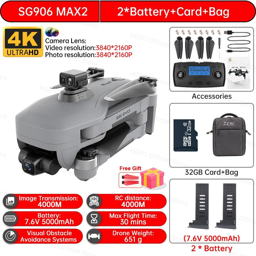 HGIYI SG906 MAX2 Drone - 5000mAH GPS 4K HD Professional Camera with 3-Axis Gimbal 360 Obstacle Avoidance 906 MAX Brushless Quadcopter Professional Camera Drone 5 HGIYI SG906 MAX2 Drone - 5000mAH GPS 4K HD Professional Camera with 3-Axis Gimbal 360 Obstacle Avoidance 906 MAX Brushless Quadcopter Professional Camera Drone - صورة HGIYI SG906 MAX2 Drone - 5000mAH GPS 4K HD Professional Camera with 3-Axis Gimbal 360 Obstacle Avoidance 906 MAX Brushless Quadcopter Professional Camera Drone - صورة 5
