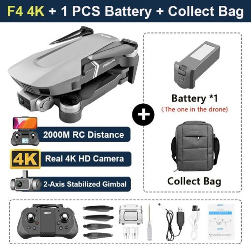 طائرة بدون طيار F4 Drone - 4K HD احترافية ثنائية المحور ذات محورين بدون فرشاة بدون طيار بدون طيار بنظام تحديد المواقع GPS 5G WIFI 2KM مسافة طيران FPV FPV كوادكوبتر قابلة للطي VS SG907 MAX طائرة بدون طيار احترافية ذات كاميرا 4 F4 Drone - 4K HD Professional 2-Axis Gimbal Brushless RC Dron GPS 5G WIFI 2KM Flight Distance FPV Foldable Quadcopter VS SG907 MAX Professional Camera Drone - صورة F4 Drone - 4K HD Professional 2-Axis Gimbal Brushless RC Dron GPS 5G WIFI 2KM Flight Distance FPV Foldable Quadcopter VS SG907 MAX Professional Camera Drone - صورة 4