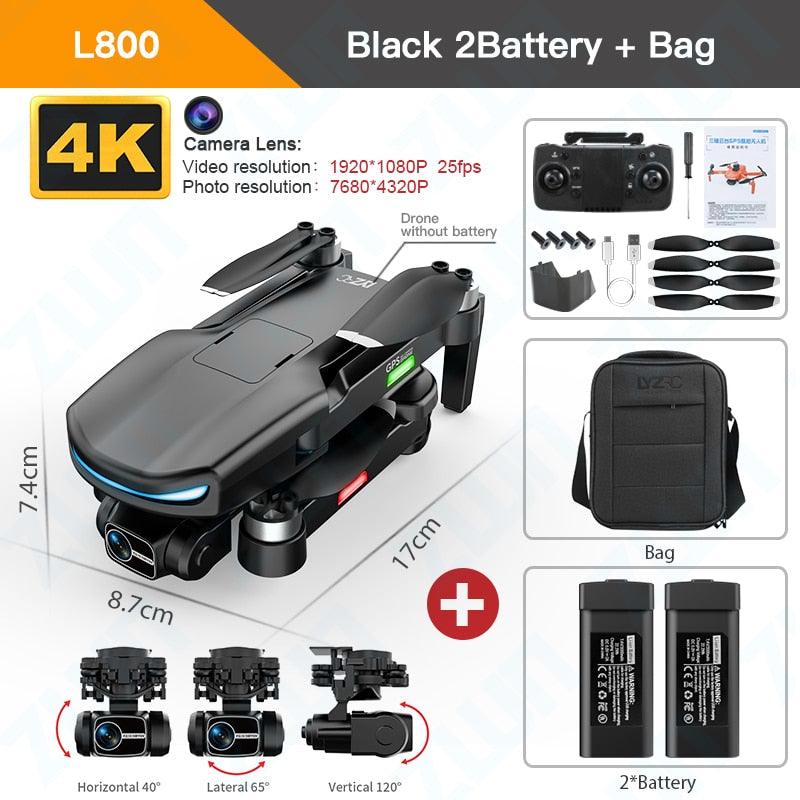 L800 Pro 2 Drone - 4K HD Camera 3-Axis Gimbal 5G WIFI Dron Obstacle Avoidance Brushless Motor RC Professional FPV Quadcopter Professional Camera Drone 12 L800 Pro 2 Drone - 4K HD Camera 3-Axis Gimbal 5G WIFI Dron Obstacle Avoidance Brushless Motor RC Professional FPV Quadcopter Professional Camera Drone — изображение 12