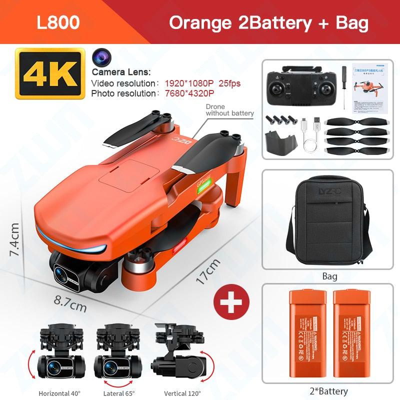L800 Pro 2 Drone - 4K HD Camera 3-Axis Gimbal 5G WIFI Dron Obstacle Avoidance Brushless Motor RC Professional FPV Quadcopter Professional Camera Drone 7 L800 Pro 2 Drone - 4K HD Camera 3-Axis Gimbal 5G WIFI Dron Obstacle Avoidance Brushless Motor RC Professional FPV Quadcopter Professional Camera Drone — изображение 7