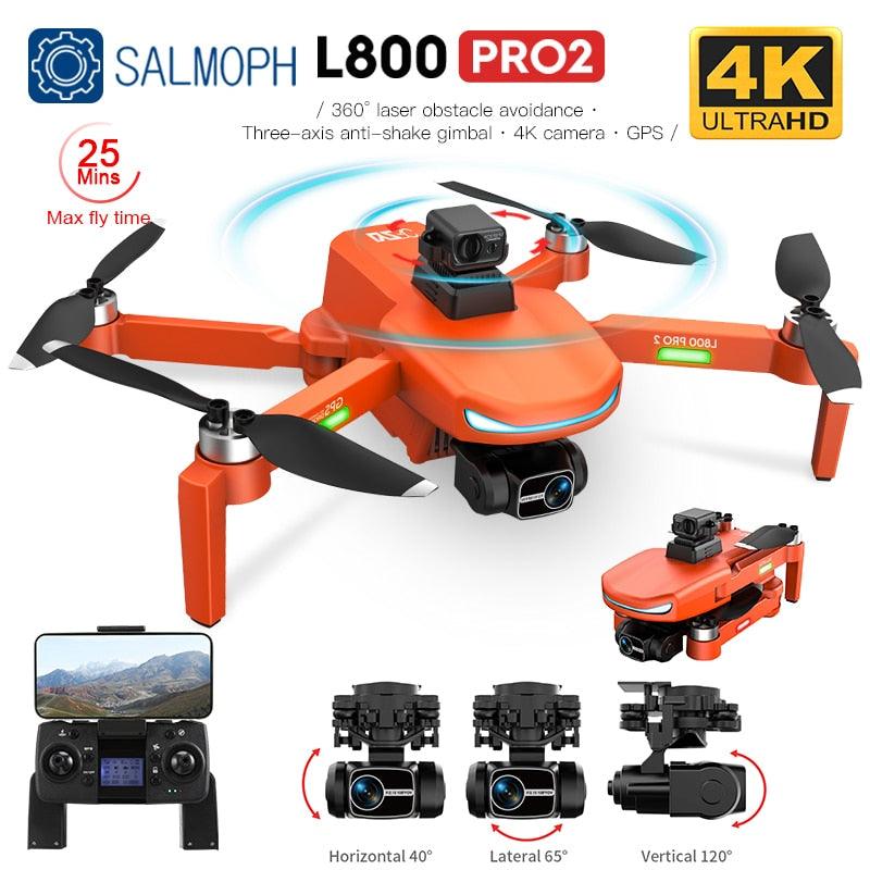 L800 Pro 2 Drone - 4K HD Camera 3-Axis Gimbal 5G WIFI Dron Obstacle Avoidance Brushless Motor RC Professional FPV Quadcopter Professional Camera Drone 2 L800 Pro 2 Drone - 4K HD Camera 3-Axis Gimbal 5G WIFI Dron Obstacle Avoidance Brushless Motor RC Professional FPV Quadcopter Professional Camera Drone — изображение 2
