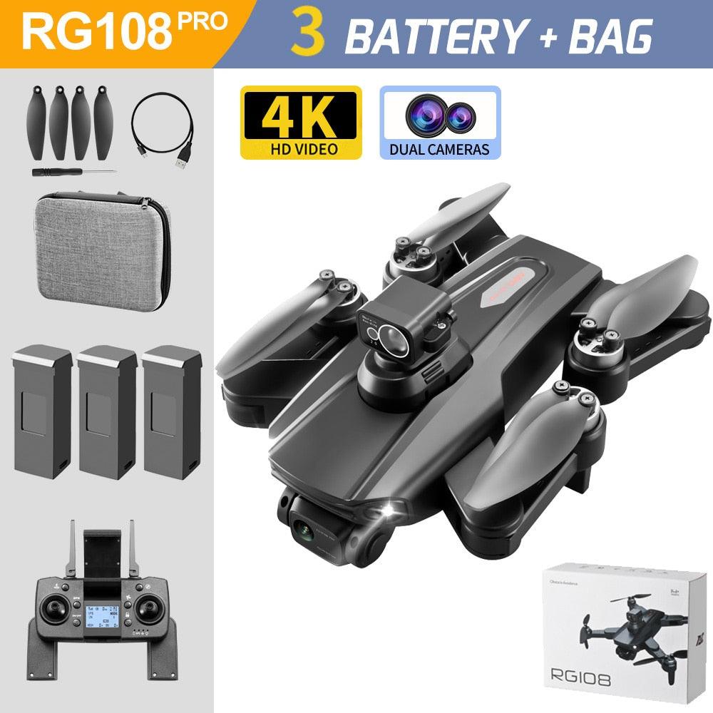 RG108 /RG108 Pro GPS Drone - Professional 4K HD Camera FPV Obstacle Acoidance Brushless Motor Foldable Quadcopter Dron Professional Camera Drone 21 RG108 /RG108 Pro GPS Drone - Professional 4K HD Camera FPV Obstacle Acoidance Brushless Motor Foldable Quadcopter Dron Professional Camera Drone - الصورة 21