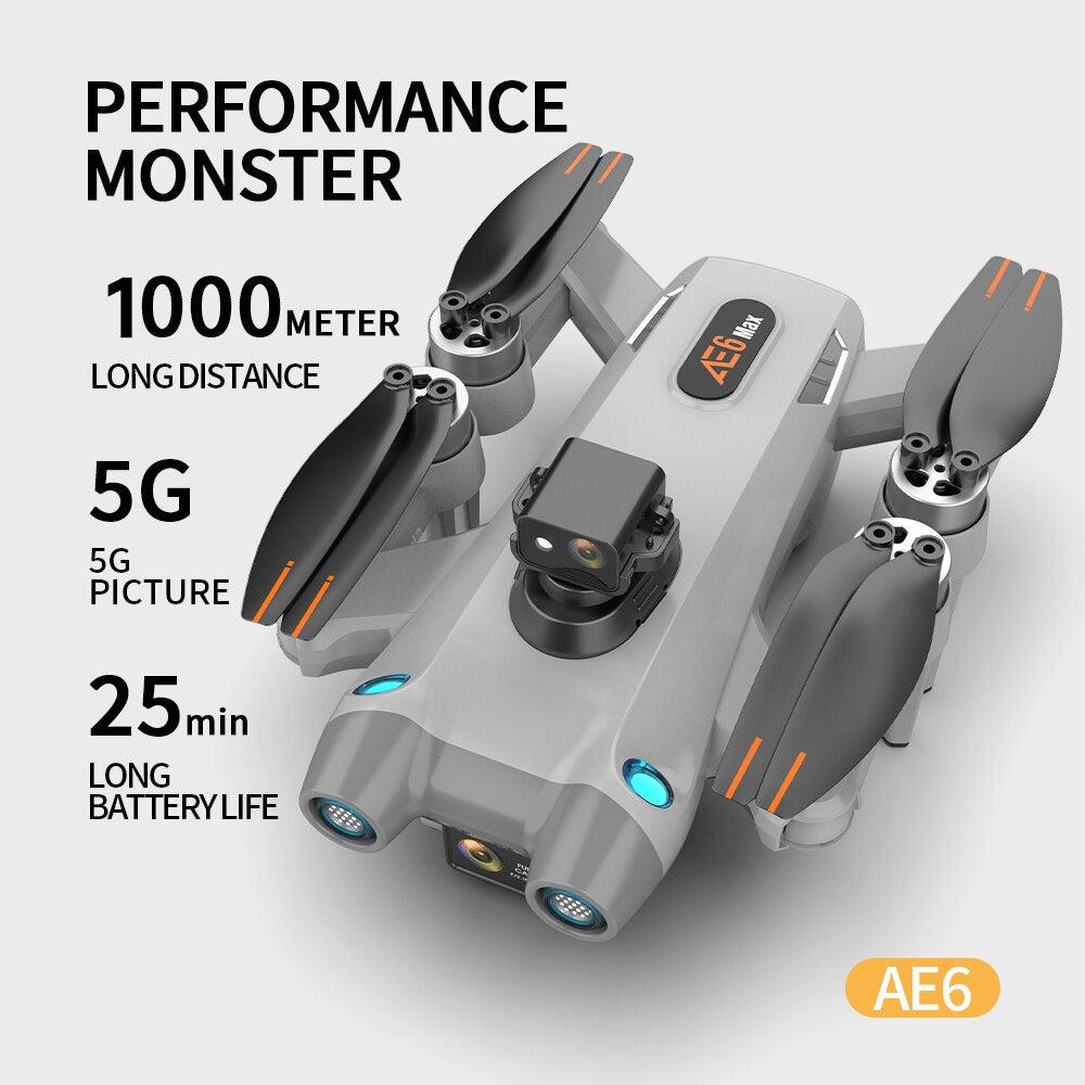 New AE6 / AE6 Max Drone - GPS 4K HD Professional Camera 5G FPV Visual Obstacle Avoidance Brushless Motor Quadcopter Drones RC Toys Professional Camera Drone — изображение 26