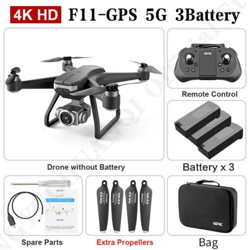 F11 PRO Drone - GPS 4K HD Dual HD Camera Professional WIFI FPV Aerial Photography Brushless Motor Quadcopter Dron Toys Professional Camera Drone — изображение 8