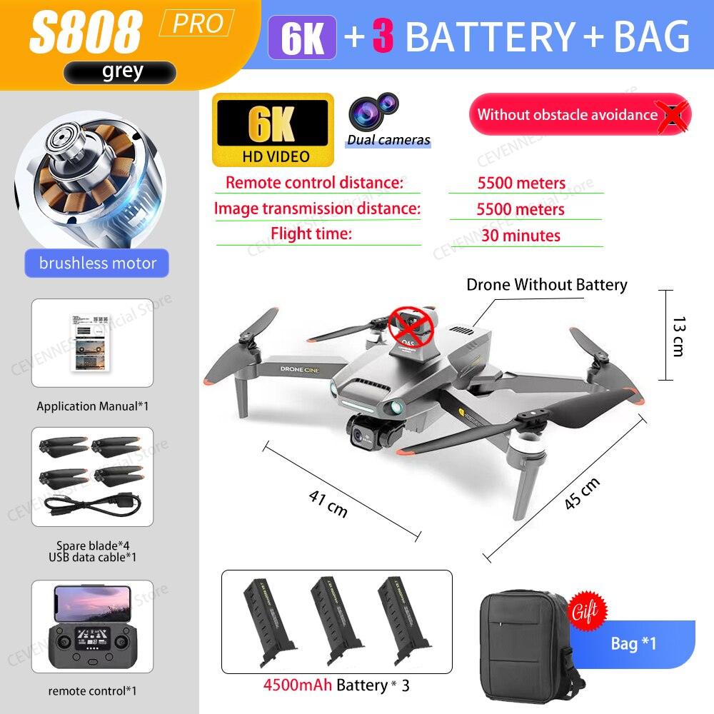 S808 GPS Drone - 2023 NEW GPS Drone 8K HD Professional Dual HD Camera FPV 5KM Aerial Photography Brushless Motor Foldable Quadcopter Toys Professional Camera Drone 17 S808 GPS Drone - 2023 NEW GPS Drone 8K HD Professional Dual HD Camera FPV 5KM Aerial Photography Brushless Motor Foldable Quadcopter Toys Professional Camera Drone - صورة S808 GPS Drone - 2023 NEW GPS Drone 8K HD Professional Dual HD Camera FPV 5KM Aerial Photography Brushless Motor Foldable Quadcopter Toys Professional Camera Drone - صورة 17