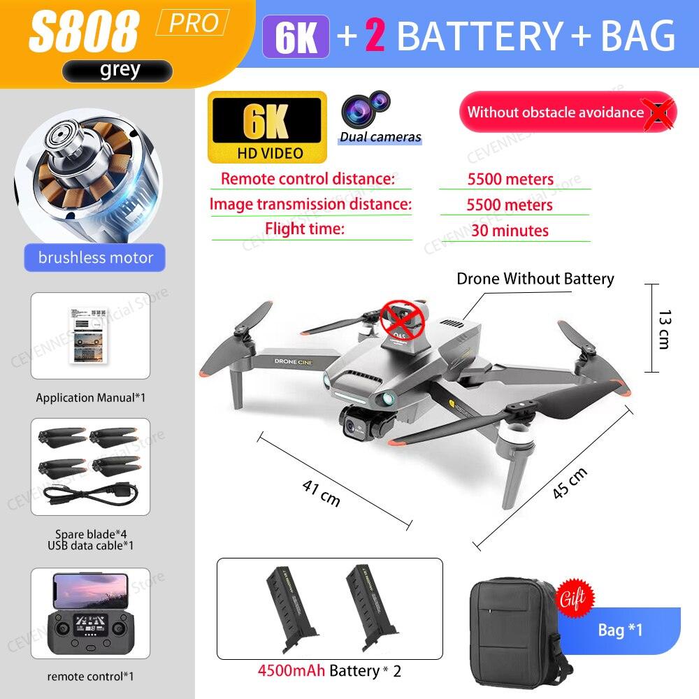 S808 GPS Drone - 2023 NEW GPS Drone 8K HD Professional Dual HD Camera FPV 5KM Aerial Photography Brushless Motor Foldable Quadcopter Toys Professional Camera Drone 16 S808 GPS Drone - 2023 NEW GPS Drone 8K HD Professional Dual HD Camera FPV 5KM Aerial Photography Brushless Motor Foldable Quadcopter Toys Professional Camera Drone - صورة S808 GPS Drone - 2023 NEW GPS Drone 8K HD Professional Dual HD Camera FPV 5KM Aerial Photography Brushless Motor Foldable Quadcopter Toys Professional Camera Drone - صورة 16