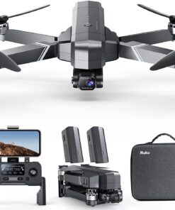 Ruko F11 GIM2 Drone - 4K HD Camera for Adults, 9800ft Video Transmission, 3-Axis Gimbal (2-Axis + EIS Anti-shake）Quadcopter with 2 Batteries, Brushless Motor Level 6 Wind Resistance GPS drone Professional Camera Drone