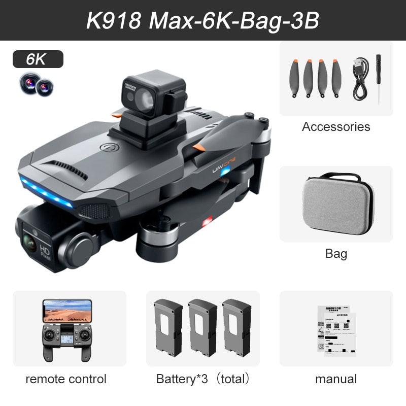 XYRC K918 MAX GPS Drone - 4K HD Professional Obstacle Avoidance 8K HD DualHD Camera Brushless Foldable Quadcopter RC Distance 1200M Professional Camera Drone 8 XYRC K918 MAX GPS Drone - 4K HD Professional Obstacle Avoidance 8K HD DualHD Camera Brushless Foldable Quadcopter RC Distance 1200M Professional Camera Drone — изображение 8