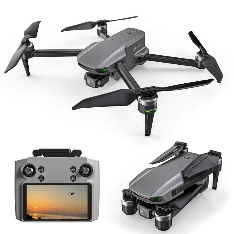 XMR/C M9 MAX Drone - 3 Axis Gimbal 4K Camera Brushless GPS 5G Obstacle Avoidance Quadcopter Screen Remote Control