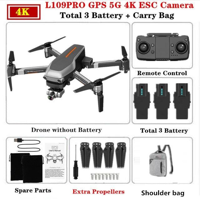 L109 Pro Drone - 4K HD GPS Quadcopter Mechanical Two-axis Anti-shake 5G WiFi FPV 1.2KM 1200M HD ESC Camera Profissional Drone MATAVISH 3 PRO Professional Camera Drone 9 L109 Pro Drone - 4K HD GPS Quadcopter Mechanical Two-axis Anti-shake 5G WiFi FPV 1.2KM 1200M HD ESC Camera Profissional Drone MATAVISH 3 PRO Professional Camera Drone — изображение 9