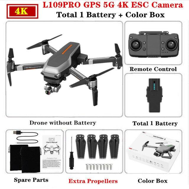 L109 Pro Drone - 4K HD GPS Quadcopter Mechanical Two-axis Anti-shake 5G WiFi FPV 1.2KM 1200M HD ESC Camera Profissional Drone MATAVISH 3 PRO Professional Camera Drone 8 L109 Pro Drone - 4K HD GPS Quadcopter Mechanical Two-axis Anti-shake 5G WiFi FPV 1.2KM 1200M HD ESC Camera Profissional Drone MATAVISH 3 PRO Professional Camera Drone — изображение 8