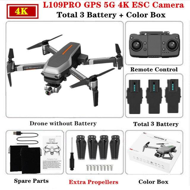 L109 Pro Drone - 4K HD GPS Quadcopter Mechanical Two-axis Anti-shake 5G WiFi FPV 1.2KM 1200M HD ESC Camera Profissional Drone MATAVISH 3 PRO Professional Camera Drone 7 L109 Pro Drone - 4K HD GPS Quadcopter Mechanical Two-axis Anti-shake 5G WiFi FPV 1.2KM 1200M HD ESC Camera Profissional Drone MATAVISH 3 PRO Professional Camera Drone — изображение 7