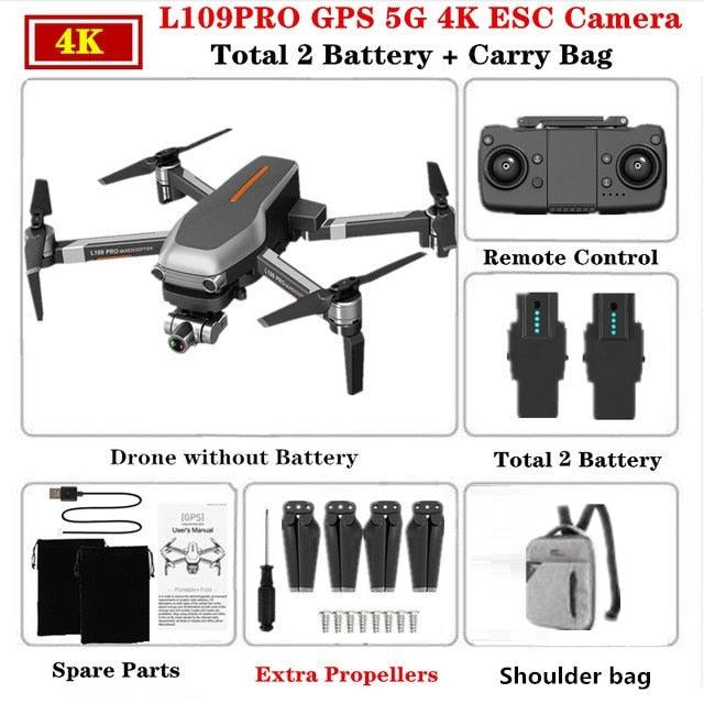 L109 Pro Drone - 4K HD GPS Quadcopter Mechanical Two-axis Anti-shake 5G WiFi FPV 1.2KM 1200M HD ESC Camera Profissional Drone MATAVISH 3 PRO Professional Camera Drone 5 L109 Pro Drone - 4K HD GPS Quadcopter Mechanical Two-axis Anti-shake 5G WiFi FPV 1.2KM 1200M HD ESC Camera Profissional Drone MATAVISH 3 PRO Professional Camera Drone — изображение 5