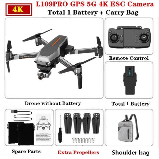 L109 Pro Drone - 4K HD GPS Quadcopter Mechanical Two-axis Anti-shake 5G WiFi FPV 1.2KM 1200M HD ESC Camera Profissional Drone MATAVISH 3 PRO Professional Camera Drone 4 L109 Pro Drone - 4K HD GPS Quadcopter Mechanical Two-axis Anti-shake 5G WiFi FPV 1.2KM 1200M HD ESC Camera Profissional Drone MATAVISH 3 PRO Professional Camera Drone — изображение 4