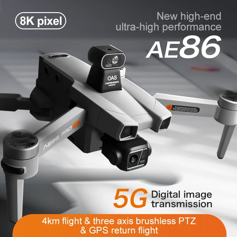 AE86 Pro Max Drone - GPS 4K HD Camera Three Axis Mechanical Pan Tilt Camera Brushless Laser Obstacle Avoidance GPS Drones toys 4 AE86 Pro Max Drone - GPS 4K HD Camera Three Axis Mechanical Pan Tilt Camera Brushless Laser Obstacle Avoidance GPS Drones toys - Image 4