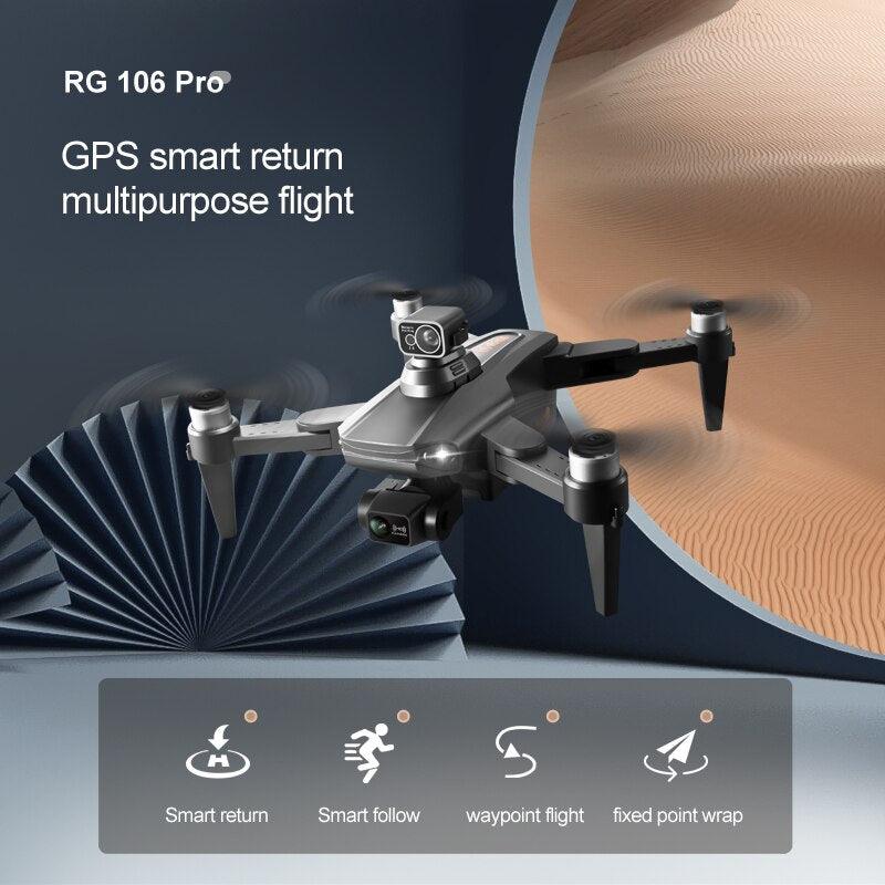RG106 MAX Drone - Professional GPS 6K HD Dual HD Camera with 3-Axis Gimbal FPV Obstacle Avoidance Brushless Foldable Quadcopter Toys Professional Camera Drone 29 RG106 MAX Drone - Professional GPS 6K HD Dual HD Camera with 3-Axis Gimbal FPV Obstacle Avoidance Brushless Foldable Quadcopter Toys Professional Camera Drone - Image 29