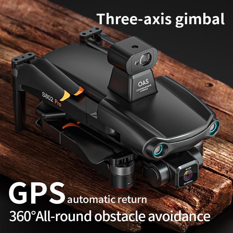 S802 Pro Drone - 4K HD Professional HD Camera GPS Laser Obstacle Avoidance 3-Axis Gimbal 5G WiFi FPV Dron RC Quadcopter Professional Camera Drone 2 S802 Pro Drone - 4K HD Professional HD Camera GPS Laser Obstacle Avoidance 3-Axis Gimbal 5G WiFi FPV Dron RC Quadcopter Professional Camera Drone - صورة S802 Pro Drone - 4K HD Professional HD Camera GPS Laser Obstacle Avoidance 3-Axis Gimbal 5G WiFi FPV Dron RC Quadcopter Professional Camera Drone - صورة 2