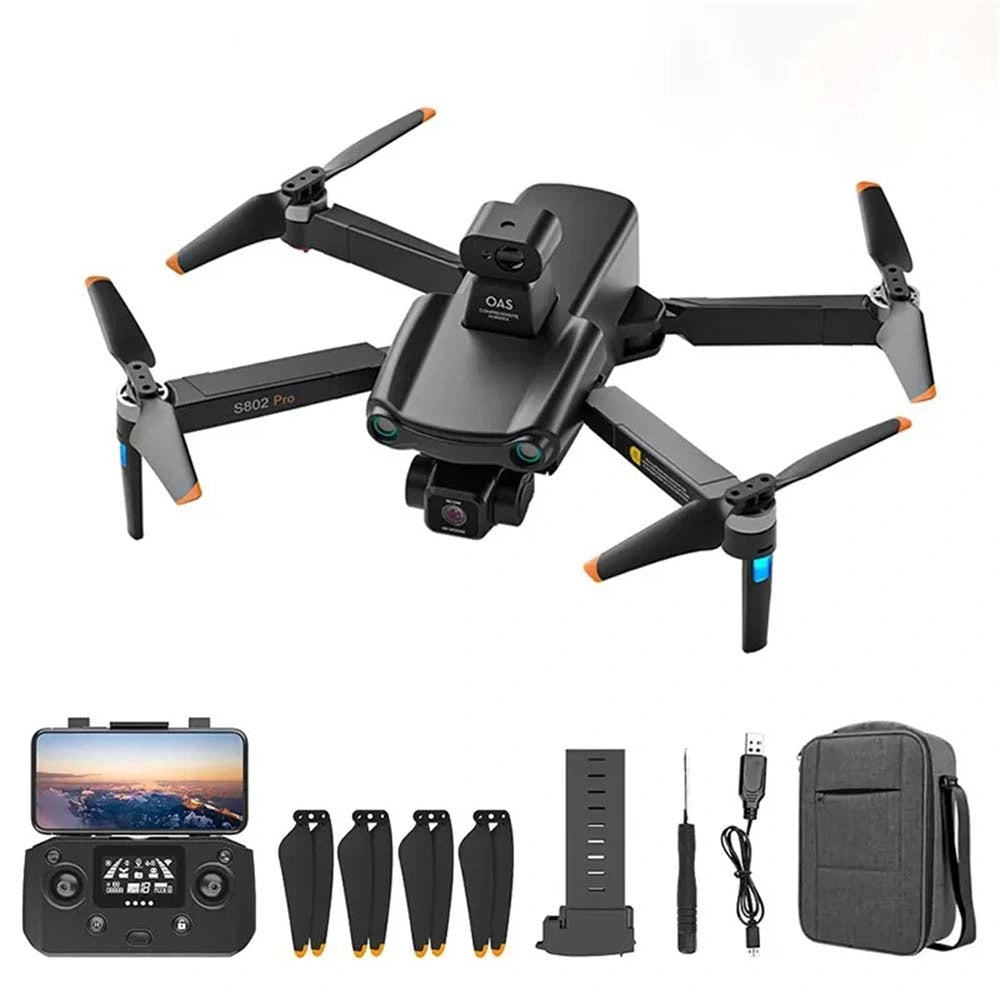 S802 Pro Drone - 4K HD Professional HD Camera GPS Laser Obstacle Avoidance 3-Axis Gimbal 5G WiFi FPV Dron RC Quadcopter Professional Camera Drone 1 S802 Pro Drone - 4K HD Professional HD Camera GPS Laser Obstacle Avoidance 3-Axis Gimbal 5G WiFi FPV Dron RC Quadcopter Professional Camera Drone
