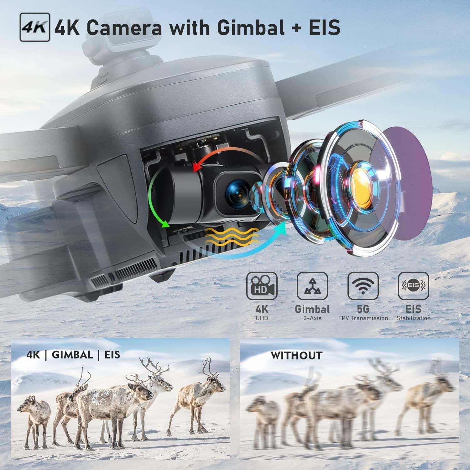 193MAX2 GPS Drone - with 4K HD Camera for Adults,9800ft HD Video Transmission,Obstacle Avoidance,3-Axis Gimbal Quadcopter with EIS Anti-shake ,Brushless Motor Level 7 Wind Resistance,Auto Return Home Professional Camera Drone - Image 6