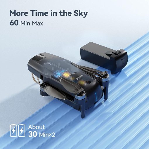 Ruko F11 MINI Drone - GPS 4K HD Camera for Adults, Less Than 0.55lbs Mini Drone Foldable 60 Min Flight Time FPV Quadcopter Brushless Motor UAV for Beginners 5Ghz WiFi Live Video Transmission Optical Flow RTH Follow Me Professional Camera Drone 3 Ruko F11 MINI Drone - GPS 4K HD Camera for Adults, Less Than 0.55lbs Mini Drone Foldable 60 Min Flight Time FPV Quadcopter Brushless Motor UAV for Beginners 5Ghz WiFi Live Video Transmission Optical Flow RTH Follow Me Professional Camera Drone - Image 3
