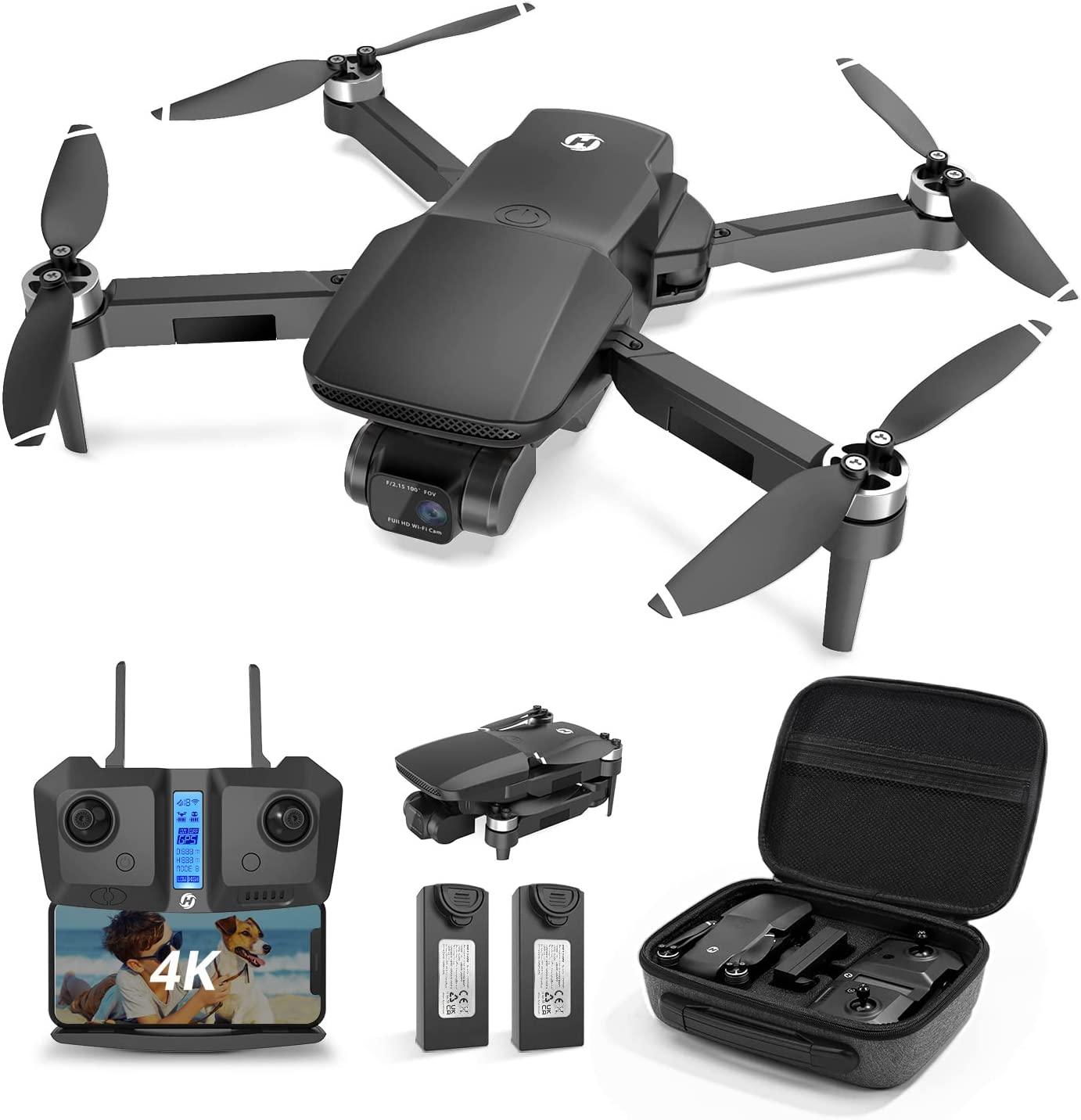 Holy Stone HS360 GPS Drone - for Adults with Rock Steady Camera 4K HD Photo 2-axis Gimbal, FPV Quadcopter for Beginners,Brushless Motor,46Mins Flight Time,Long Range,5GHz Wifi,Follow Me,Auto Return Home Professional Camera Drone