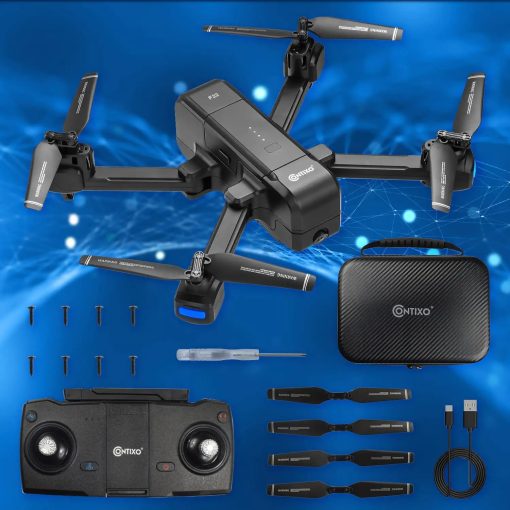 Contixo F22 FPV Drone - with Camera for Adults, Kids, Beginners - 2.4G RC Quadcopter with 4K HD FHD Camera - Gesture Control, Custom Flight Path, WiFi, GPS Auto Hover Return Home, Follow Me, Carrying Case Professional Camera Drone 5 Contixo F22 FPV Drone - with Camera for Adults, Kids, Beginners - 2.4G RC Quadcopter with 4K HD FHD Camera - Gesture Control, Custom Flight Path, WiFi, GPS Auto Hover Return Home, Follow Me, Carrying Case Professional Camera Drone — изображение 5