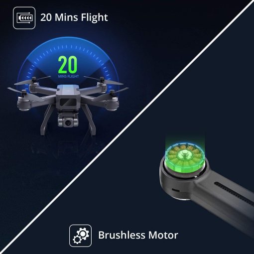 DEERC D15 GPS Drone - with 4K HD UHD EIS Camera, Anti-Shake, 5G FPV Live Video, 130° Wide Angle, 90 Adjustable, Brushless Motor, Auto Return Home, Follow Me, Tap-Fly, Optical Flow, Quadcopter for Adults Professional Camera Drone - Image 3