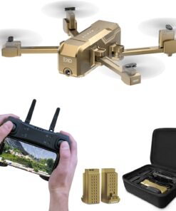 EXO Scout Drone - with Camera for Adults or Kids. Drone Kit with 2 Batteries, Free Carry Case. HD 1080p Video, 3 Speeds, Auto Take-Off/Land, Intelligent AI Modes Professional Camera Drone