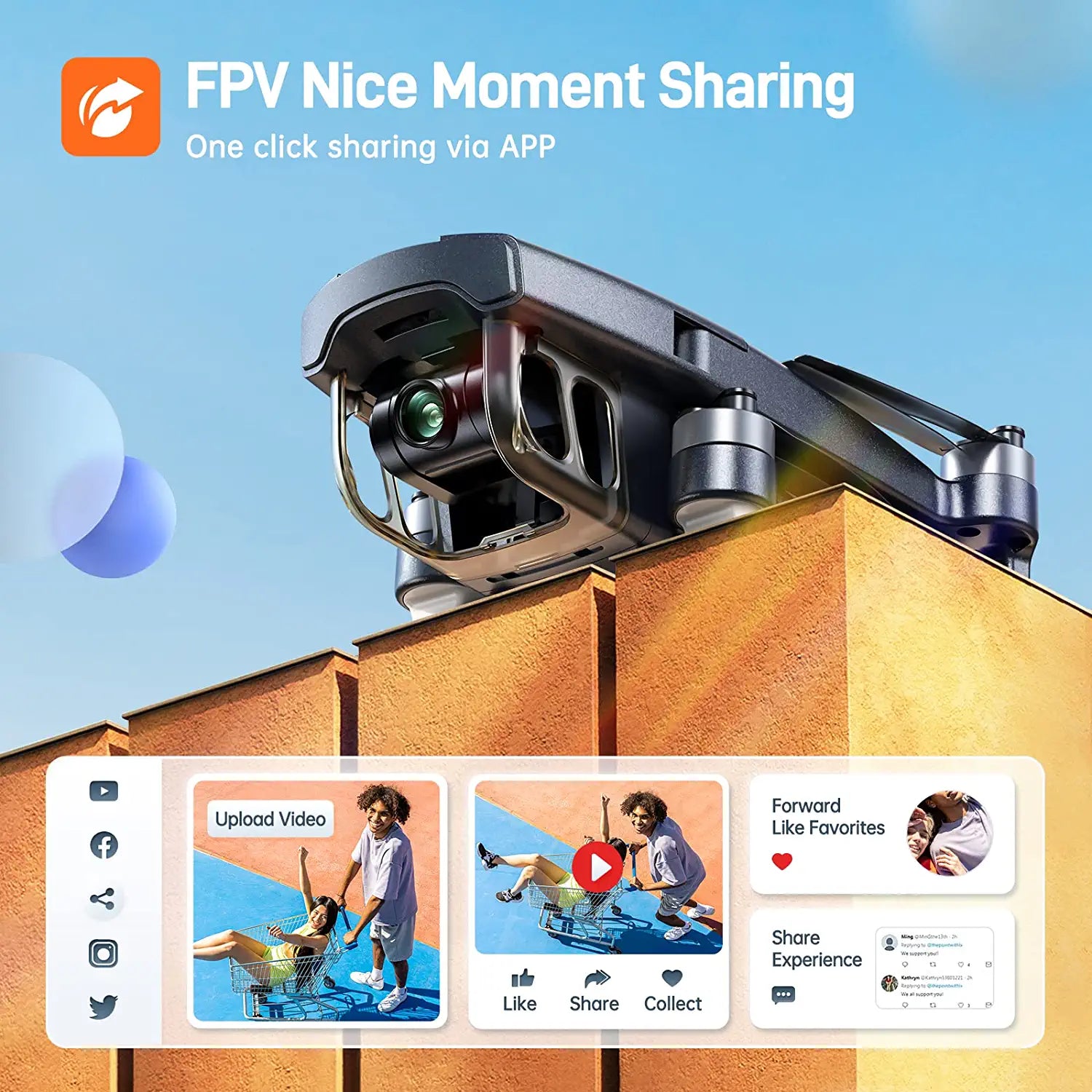 Bwine F7 MINI Drone - with 60Mins GPS 4K HD UHD Camera for Adults - 5GH FPV RC Quadcopter with Brushless Motor, Auto Return, Follow Me, Circle Fly, Waypoint Fly, Altitude Hold, Two Battery Long Flight, Customized Carrying Case Professional Camera Drone 7 Bwine F7 MINI Drone - with 60Mins GPS 4K HD UHD Camera for Adults - 5GH FPV RC Quadcopter with Brushless Motor, Auto Return, Follow Me, Circle Fly, Waypoint Fly, Altitude Hold, Two Battery Long Flight, Customized Carrying Case Professional Camera Drone — изображение 7