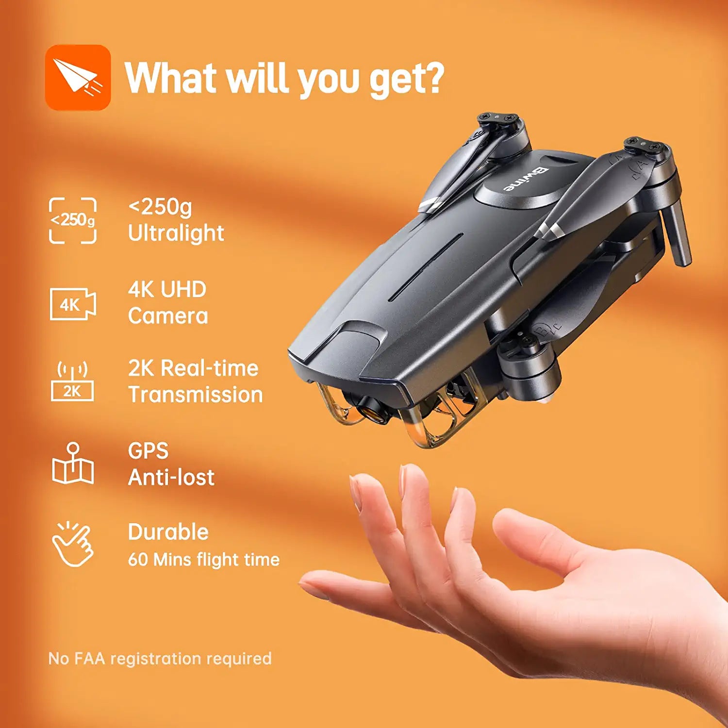 Bwine F7 MINI Drone - with 60Mins GPS 4K HD UHD Camera for Adults - 5GH FPV RC Quadcopter with Brushless Motor, Auto Return, Follow Me, Circle Fly, Waypoint Fly, Altitude Hold, Two Battery Long Flight, Customized Carrying Case Professional Camera Drone 5 Bwine F7 MINI Drone - with 60Mins GPS 4K HD UHD Camera for Adults - 5GH FPV RC Quadcopter with Brushless Motor, Auto Return, Follow Me, Circle Fly, Waypoint Fly, Altitude Hold, Two Battery Long Flight, Customized Carrying Case Professional Camera Drone — изображение 5