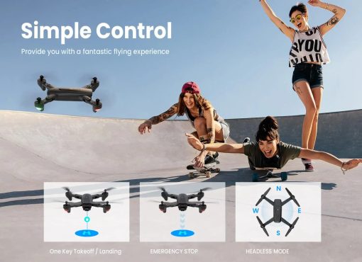 UranHub GPS Drone with Camera for Adults 2K UHD FPV Live Video, Foldable RC Quadcopter with 2 Batteries, Follow Me, Auto Return, Gesture Control, Waypoints and Point of Interest Professional Camera Drone — изображение 5