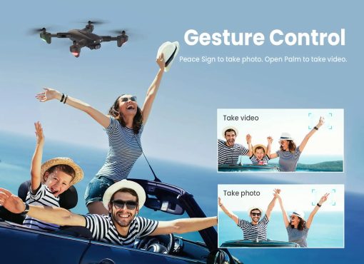 UranHub GPS Drone with Camera for Adults 2K UHD FPV Live Video, Foldable RC Quadcopter with 2 Batteries, Follow Me, Auto Return, Gesture Control, Waypoints and Point of Interest Professional Camera Drone — изображение 4