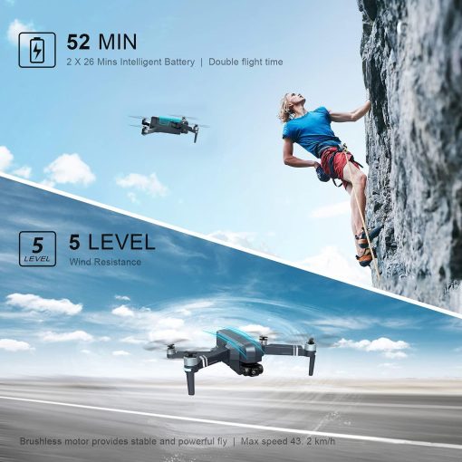 DEERC DE22 GPS Drone - with 4K HD Camera 2-axis Gimbal, EIS Anti-Shake, 5G FPV Live Video Brushless Motor, Auto Return Home, Selfie, Follow Me, Waypoints, Circle Fly 52Min Flight with Carrycase Professional Camera Drone 5 DEERC DE22 GPS Drone - with 4K HD Camera 2-axis Gimbal, EIS Anti-Shake, 5G FPV Live Video Brushless Motor, Auto Return Home, Selfie, Follow Me, Waypoints, Circle Fly 52Min Flight with Carrycase Professional Camera Drone - صورة DEERC DE22 GPS Drone - with 4K HD Camera 2-axis Gimbal, EIS Anti-Shake, 5G FPV Live Video Brushless Motor, Auto Return Home, Selfie, Follow Me, Waypoints, Circle Fly 52Min Flight with Carrycase Professional Camera Drone - صورة 5