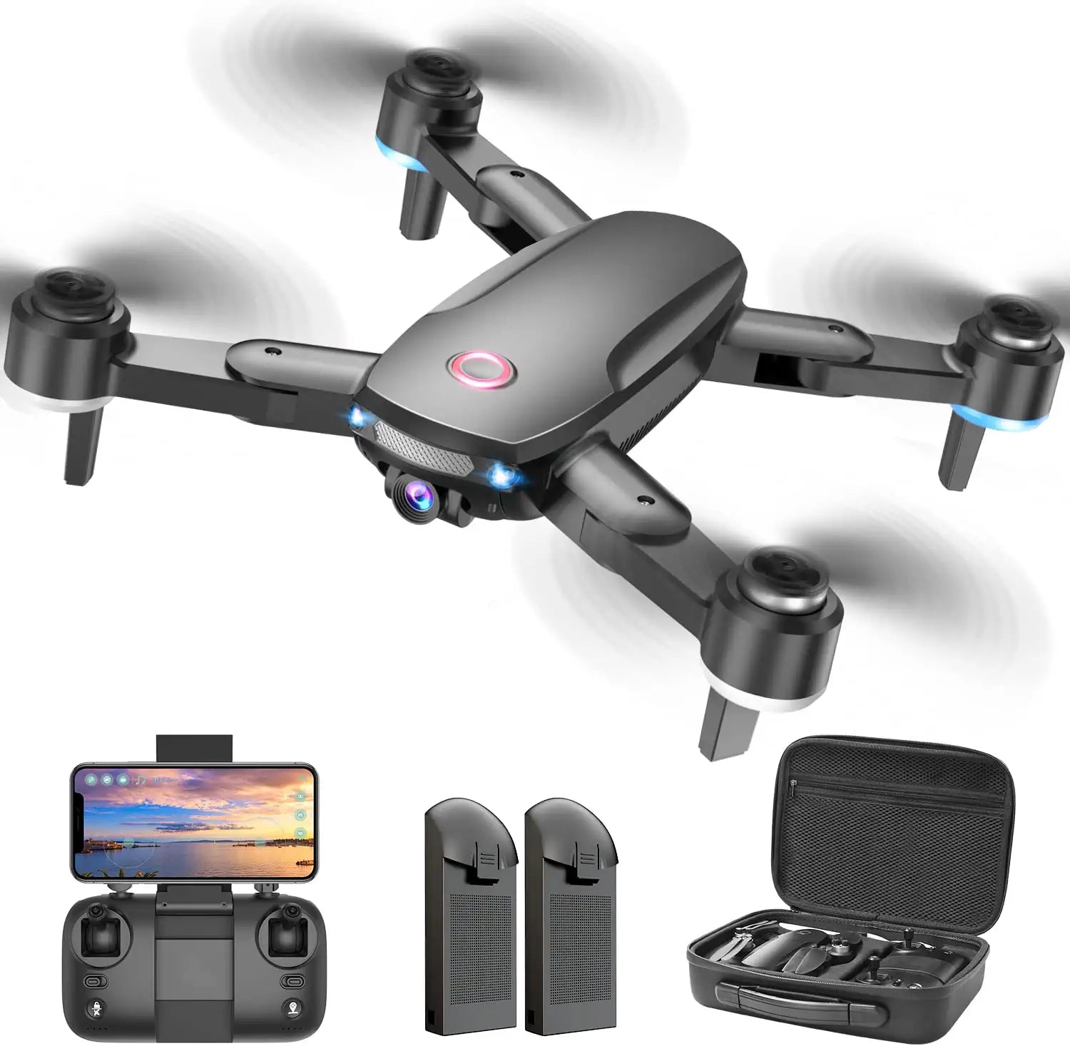 LOPOM JX02 GPS Drone - with 4K HD Camera for Adults Begineer, 40mins Flight Time Auto Return Follow Me 3 Speeds Professional Camera Drone 2 LOPOM JX02 GPS Drone - with 4K HD Camera for Adults Begineer, 40mins Flight Time Auto Return Follow Me 3 Speeds Professional Camera Drone - Image 2