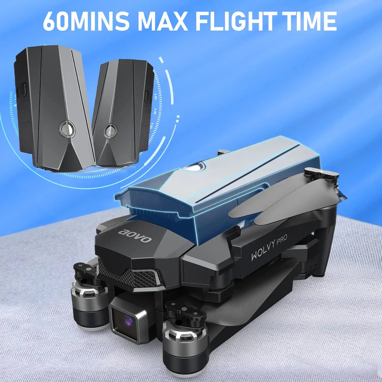 aovo Drones with Camera for Adults 4K HD UHD, 60 Minutes Flight Time Quadcopter with Brushless Motor, GPS Return Home, Follow Me Professional Camera Drone 2 aovo Drones with Camera for Adults 4K HD UHD, 60 Minutes Flight Time Quadcopter with Brushless Motor, GPS Return Home, Follow Me Professional Camera Drone — изображение 2