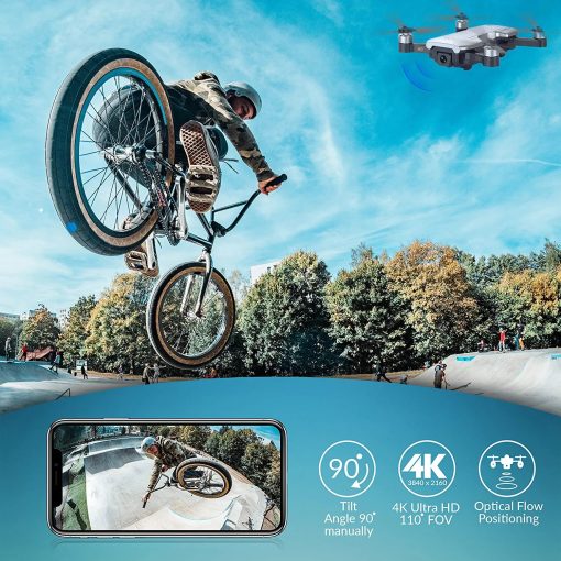Contixo F30 Drone - for Kids & Adults WiFi 4K HD UHD Camera and GPS, FPV Quadcopter for Beginners, Foldable mini drone, Brushless Motor, Follow Me, Two Batteries and Carrying Case Included Professional Camera Drone 4 Contixo F30 Drone - for Kids & Adults WiFi 4K HD UHD Camera and GPS, FPV Quadcopter for Beginners, Foldable mini drone, Brushless Motor, Follow Me, Two Batteries and Carrying Case Included Professional Camera Drone - صورة Contixo F30 Drone - for Kids & Adults WiFi 4K HD UHD Camera and GPS, FPV Quadcopter for Beginners, Foldable mini drone, Brushless Motor, Follow Me, Two Batteries and Carrying Case Included Professional Camera Drone - صورة 4