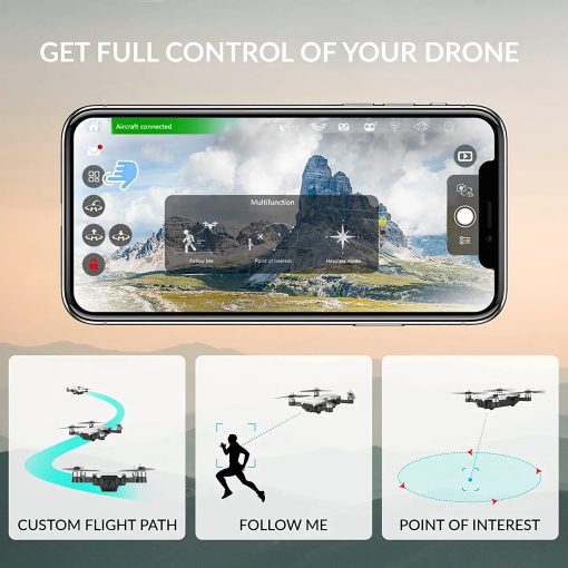 Contixo F30 Drone - for Kids & Adults WiFi 4K HD UHD Camera and GPS, FPV Quadcopter for Beginners, Foldable mini drone, Brushless Motor, Follow Me, Two Batteries and Carrying Case Included Professional Camera Drone 3 Contixo F30 Drone - for Kids & Adults WiFi 4K HD UHD Camera and GPS, FPV Quadcopter for Beginners, Foldable mini drone, Brushless Motor, Follow Me, Two Batteries and Carrying Case Included Professional Camera Drone - صورة Contixo F30 Drone - for Kids & Adults WiFi 4K HD UHD Camera and GPS, FPV Quadcopter for Beginners, Foldable mini drone, Brushless Motor, Follow Me, Two Batteries and Carrying Case Included Professional Camera Drone - صورة 3