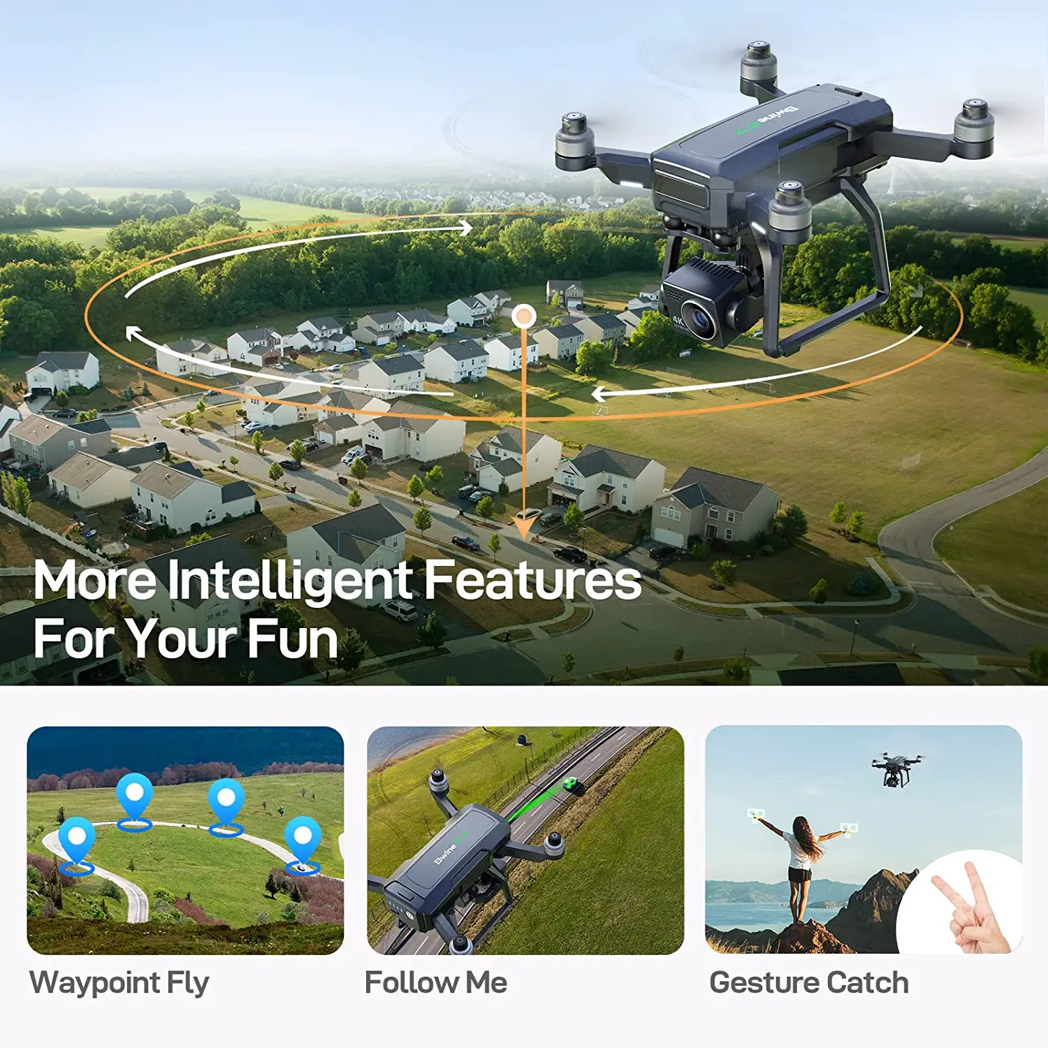 Bwine F7 Drone - with Camera for Adults 4K, 9800ft Video Transmission, Camera Drone with 3-Axis Gimbal, GPS Auto Return, Follow Me, Waypoints, Level 6 Wind Resistance, 2 Batteries for 50 Min Flight Time Professional Camera Drone 8 Bwine F7 Drone - with Camera for Adults 4K, 9800ft Video Transmission, Camera Drone with 3-Axis Gimbal, GPS Auto Return, Follow Me, Waypoints, Level 6 Wind Resistance, 2 Batteries for 50 Min Flight Time Professional Camera Drone — изображение 8
