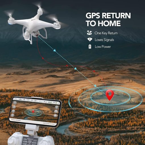 Potensic T25 Drone - with Camera for Adults, 2K GPS FPV Camera Drone with Backpack, 3 Batteries, Auto Return Home, Follow Me, Waypoint Fly, Altitude Hold, 2023 Upgraded Professional Camera Drone 5 Potensic T25 Drone - with Camera for Adults, 2K GPS FPV Camera Drone with Backpack, 3 Batteries, Auto Return Home, Follow Me, Waypoint Fly, Altitude Hold, 2023 Upgraded Professional Camera Drone - صورة Potensic T25 Drone - with Camera for Adults, 2K GPS FPV Camera Drone with Backpack, 3 Batteries, Auto Return Home, Follow Me, Waypoint Fly, Altitude Hold, 2023 Upgraded Professional Camera Drone - صورة 5