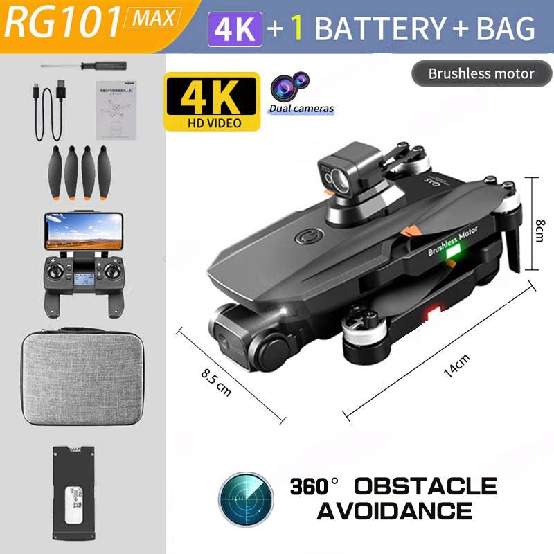 RG101 MAX Drone - 4K HD Professional Dual RC HD Camera GPS FPV 3Km Aerial Photography Brushless Motor Foldable Quadcopter Professional Camera Drone 7 RG101 MAX Drone - 4K HD Professional Dual RC HD Camera GPS FPV 3Km Aerial Photography Brushless Motor Foldable Quadcopter Professional Camera Drone - صورة RG101 MAX Drone - 4K HD Professional Dual RC HD Camera GPS FPV 3Km Aerial Photography Brushless Motor Foldable Quadcopter Professional Camera Drone - صورة 7