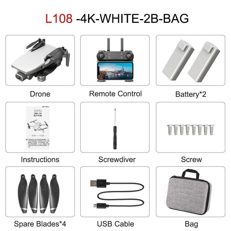 L108 Gps Drone - HD 4K HD Camera Professional 1km Image Transmission Brushless Motor RC Foldable Quadcopter Professional Camera Drone 5 L108 Gps Drone - HD 4K HD Camera Professional 1km Image Transmission Brushless Motor RC Foldable Quadcopter Professional Camera Drone - صورة L108 Gps Drone - HD 4K HD Camera Professional 1km Image Transmission Brushless Motor RC Foldable Quadcopter Professional Camera Drone - صورة 5